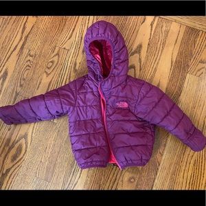 2t reversible North face winter jacket